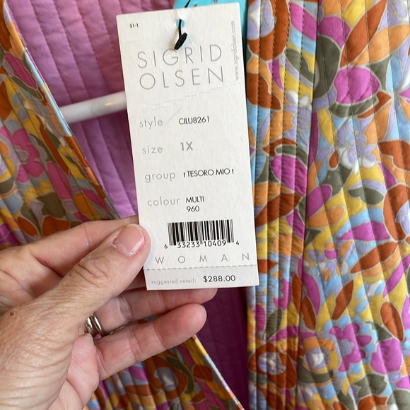 Sigrid Olsen 100% silk, multi-colored jacket. Womens size 1X. BNWT - Picture 7 of 11